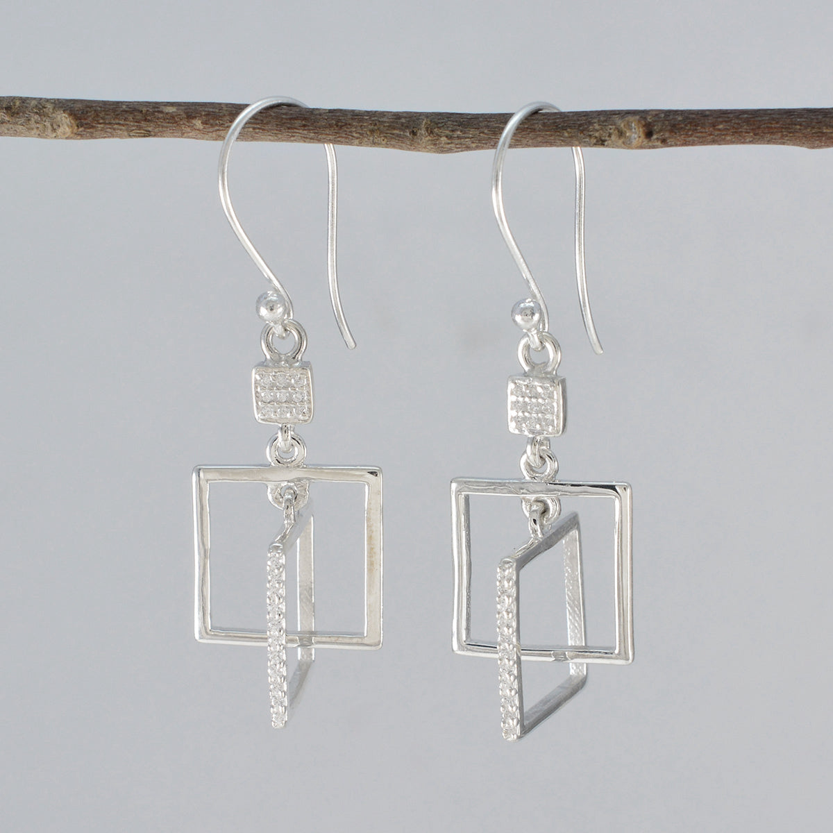 Cubic-Zirconia-Moroccan-Agustina-multiple-Dangle-White-92.5-Silver-Earring