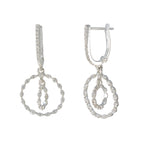 Cubic-Zirconia-American-Amanda-multiple-Stud-White-Silver-Earring