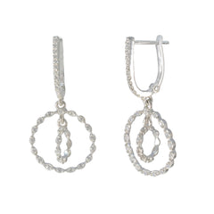 Cubic-Zirconia-American-Amanda-multiple-Stud-White-Silver-Earring