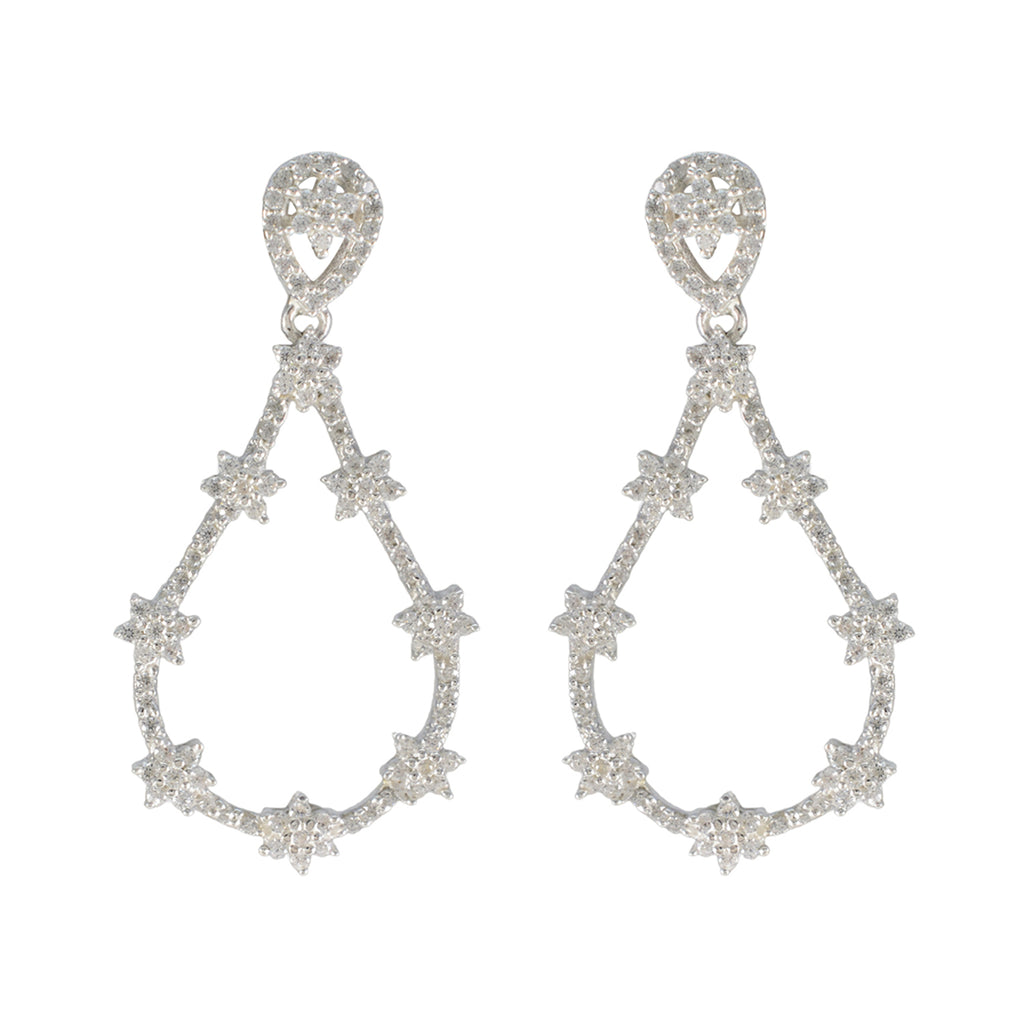 Cubic-Zirconia-Japanese-Andrea-multiple-Stud-White-925-Silver-Earring