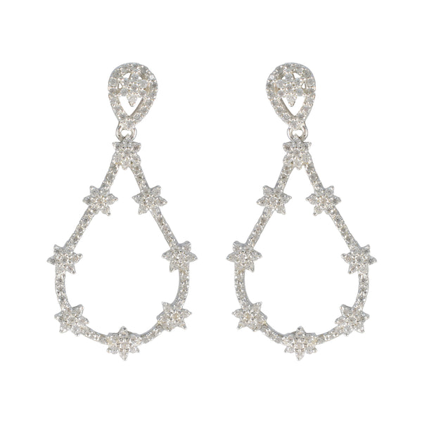 Cubic-Zirconia-Japanese-Andrea-multiple-Stud-White-925-Silver-Earring