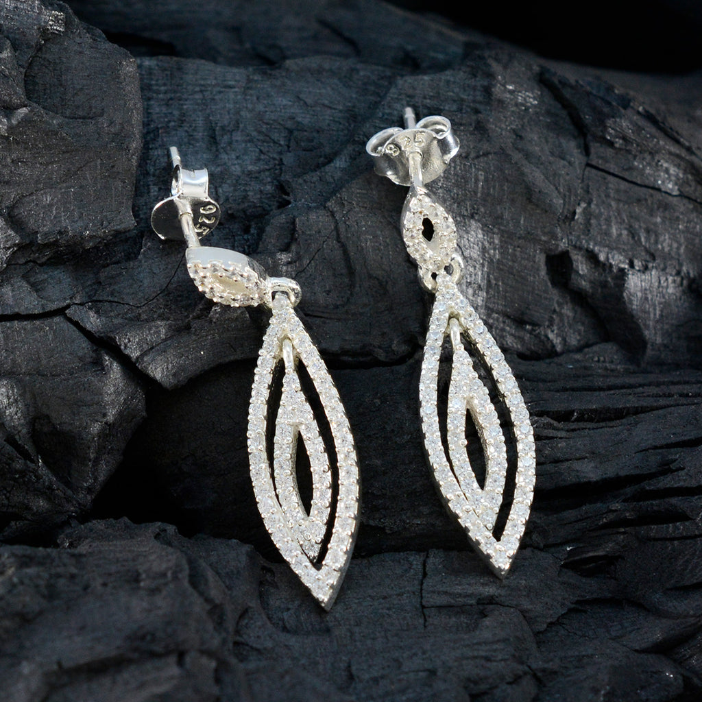 Cubic-Zirconia-Mexican-Bruna-multiple-Stud-White-Sterling-Silver-Earring