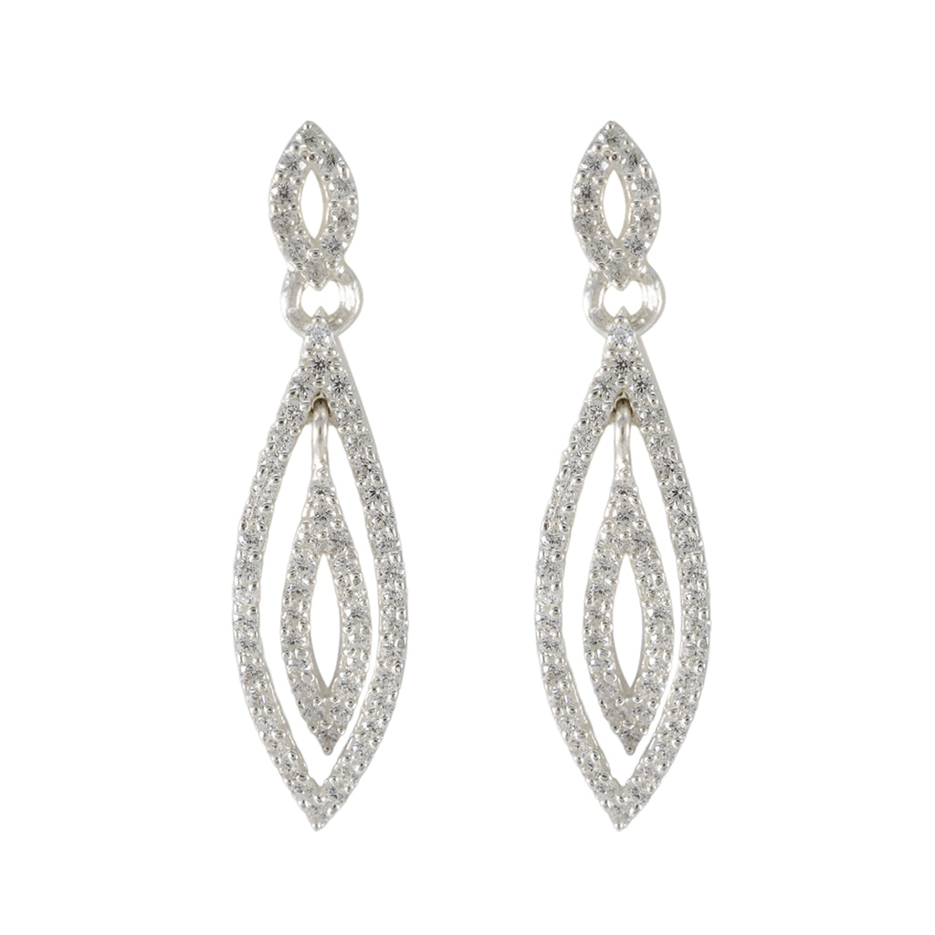 Cubic-Zirconia-Mexican-Bruna-multiple-Stud-White-Sterling-Silver-Earring