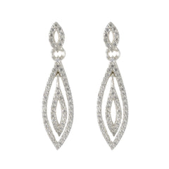 Cubic-Zirconia-Mexican-Bruna-multiple-Stud-White-Sterling-Silver-Earring