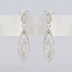 Cubic-Zirconia-Mexican-Bruna-multiple-Stud-White-Sterling-Silver-Earring