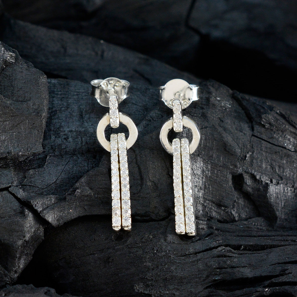 Cubic-Zirconia-Spanish-Carla-multiple-Stud-White-92.5-Silver-Earring