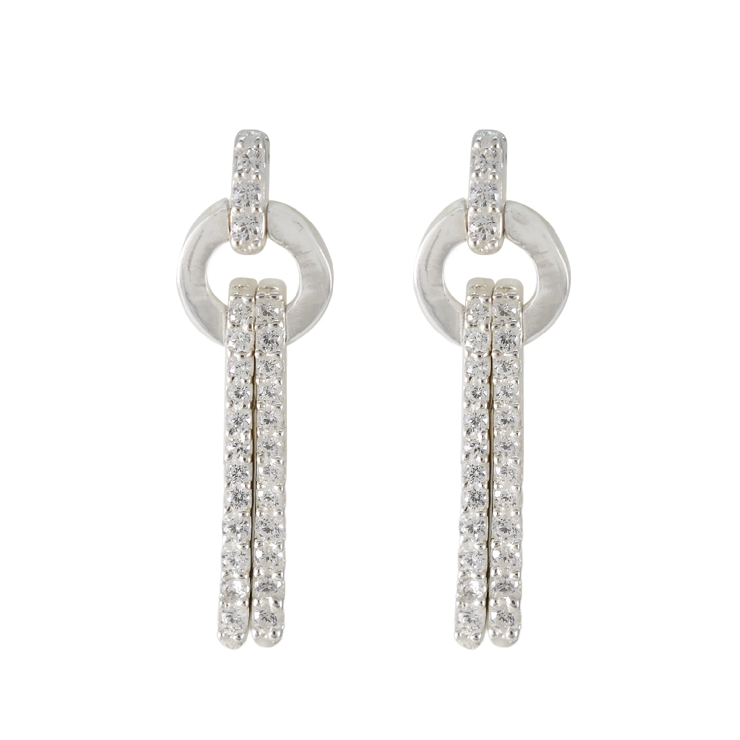 Cubic-Zirconia-Spanish-Carla-multiple-Stud-White-92.5-Silver-Earring Imagen principal del producto