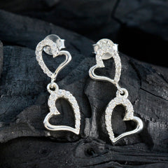 Cubic-Zirconia-Latin-American-Carolina-multiple-Stud-White-925-Sterling-Silver-Earring