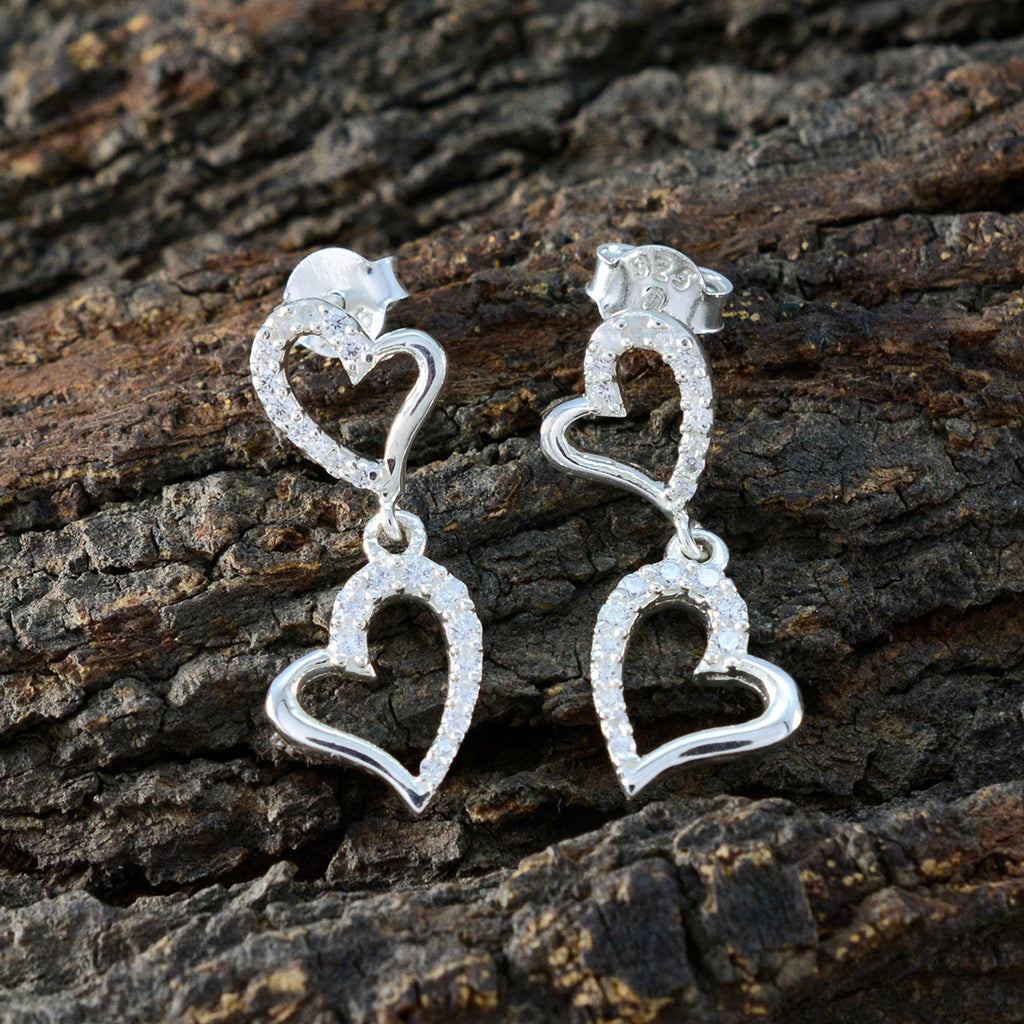 Cubic-Zirconia-Latin-American-Carolina-multiple-Stud-White-925-Sterling-Silver-Earring