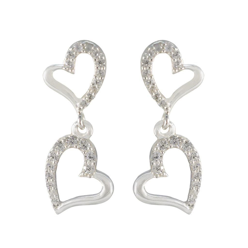 Cubic-Zirconia-Latin-American-Carolina-multiple-Stud-White-925-Sterling-Silver-Earring