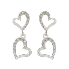 Cubic-Zirconia-Latin-American-Carolina-multiple-Stud-White-925-Sterling-Silver-Earring