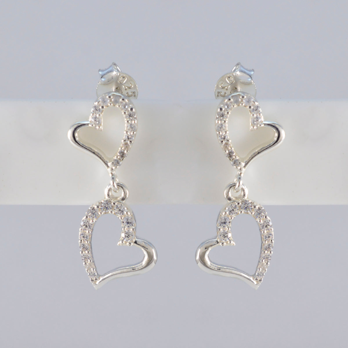 Cubic Zirconia Latin American Carolina multiple Stud White 925 Sterling Silver Earring Второстепенное изображение товара