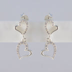 Cubic-Zirconia-Latin-American-Carolina-multiple-Stud-White-925-Sterling-Silver-Earring