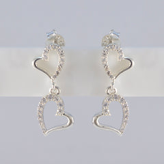 Cubic-Zirconia-Latin-American-Carolina-multiple-Stud-White-925-Sterling-Silver-Earring