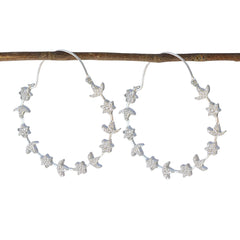 Cubic-Zirconia-Indian-Dewi-multiple-Dangle-White-925-Silver-Earring