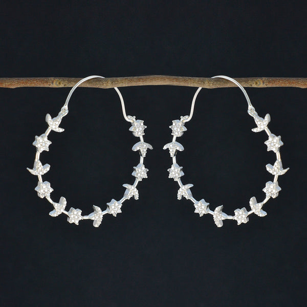 Cubic-Zirconia-Indian-Dewi-multiple-Dangle-White-925-Silver-Earring