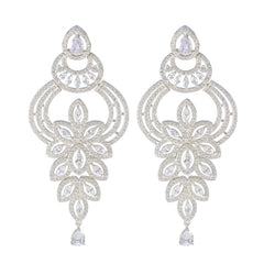 Cubic-Zirconia-Indian-Kristine-multiple-Stud-White-92.5-Silver-Earring