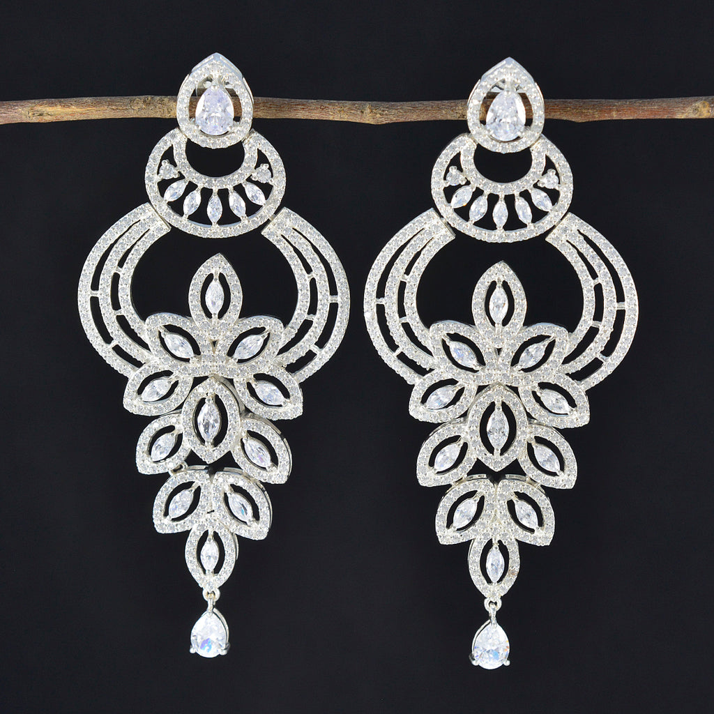 Cubic-Zirconia-Indian-Kristine-multiple-Stud-White-92.5-Silver-Earring