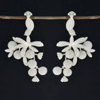 Cubic-Zirconia-Indian-Lakshmi-multiple-Stud-White-925-Sterling-Silver-Earring