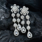 Cubic-Zirconia-Indian-Dewii-multiple-Stud-White-Silver-Earring