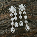 Cubic-Zirconia-Indian-Dewii-multiple-Stud-White-Silver-Earring