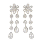 Cubic-Zirconia-Indian-Dewii-multiple-Stud-White-Silver-Earring
