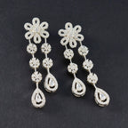 Cubic-Zirconia-Indian-Dewii-multiple-Stud-White-Silver-Earring
