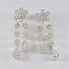 Cubic-Zirconia-Indian-Dewii-multiple-Stud-White-Silver-Earring