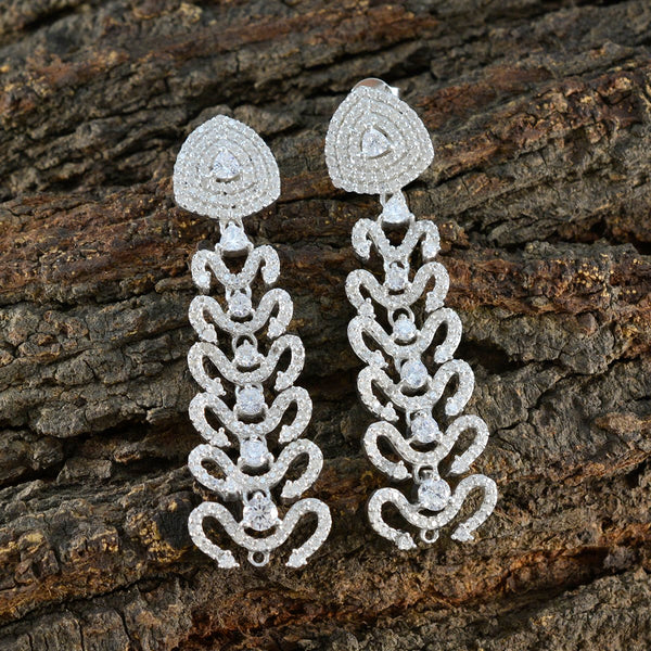 Cubic-Zirconia-Indian-Araya-multiple-Stud-White-Sterling-Silver-Earring