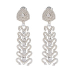 Cubic-Zirconia-Indian-Araya-multiple-Stud-White-Sterling-Silver-Earring