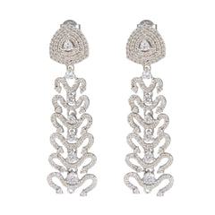 Cubic-Zirconia-Indian-Araya-multiple-Stud-White-Sterling-Silver-Earring