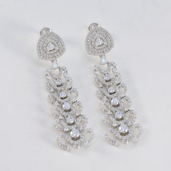 Cubic-Zirconia-Indian-Araya-multiple-Stud-White-Sterling-Silver-Earring