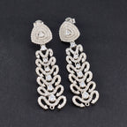 Cubic-Zirconia-Indian-Araya-multiple-Stud-White-Sterling-Silver-Earring