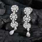 Cubic-Zirconia-Indian-Ayesha-multiple-Stud-White-925-Silver-Earring