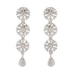 Cubic-Zirconia-Indian-Ayesha-multiple-Stud-White-925-Silver-Earring
