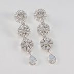 Cubic-Zirconia-Indian-Ayesha-multiple-Stud-White-925-Silver-Earring