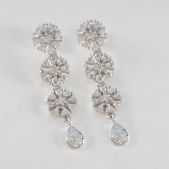 Cubic-Zirconia-Indian-Ayesha-multiple-Stud-White-925-Silver-Earring