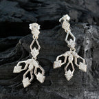 Cubic-Zirconia-Indian-Kristine-multiple-Stud-White-Silver-Earring