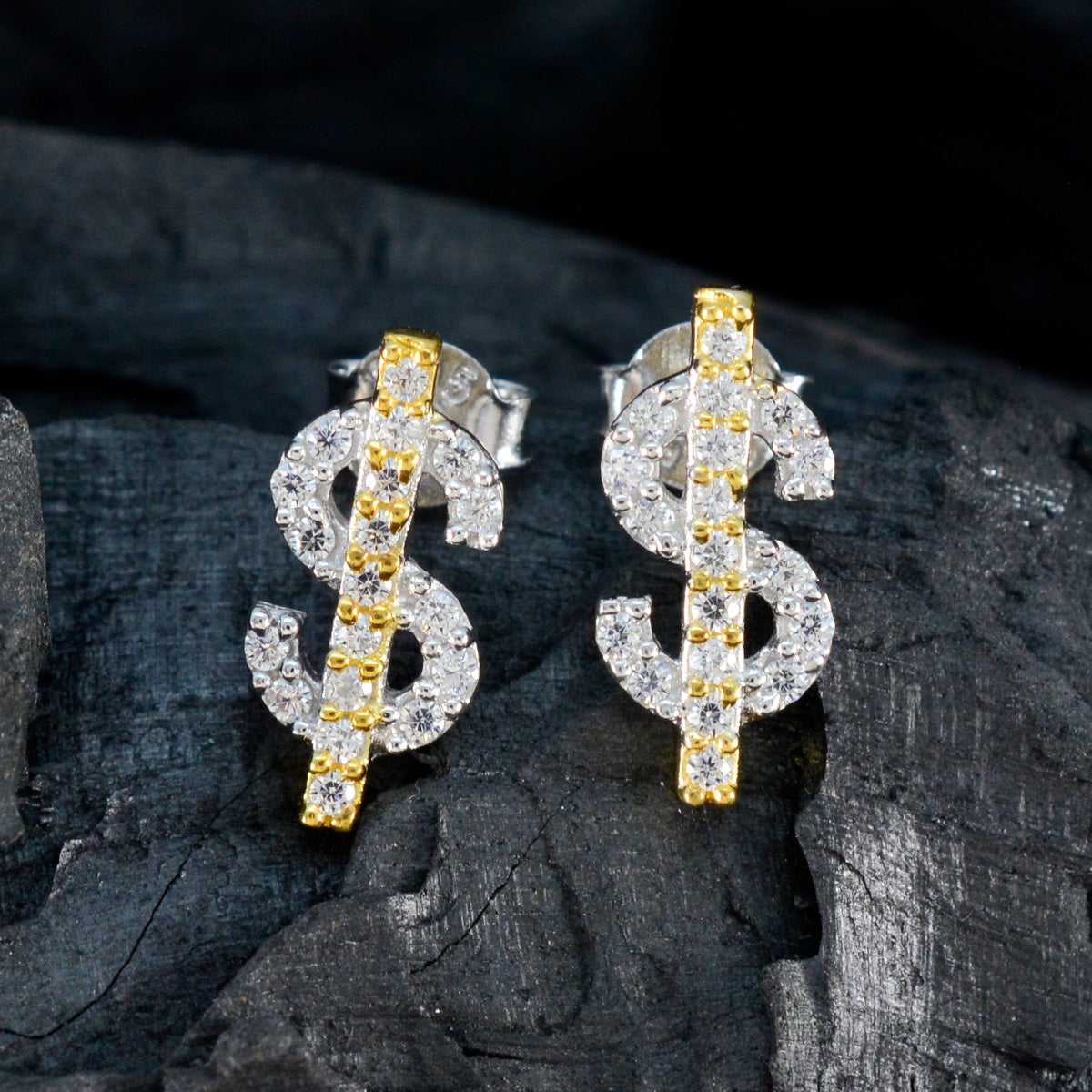 Cubic-Zirconia-Turkish-María-multiple-Stud-White-92.5-Silver-Earring