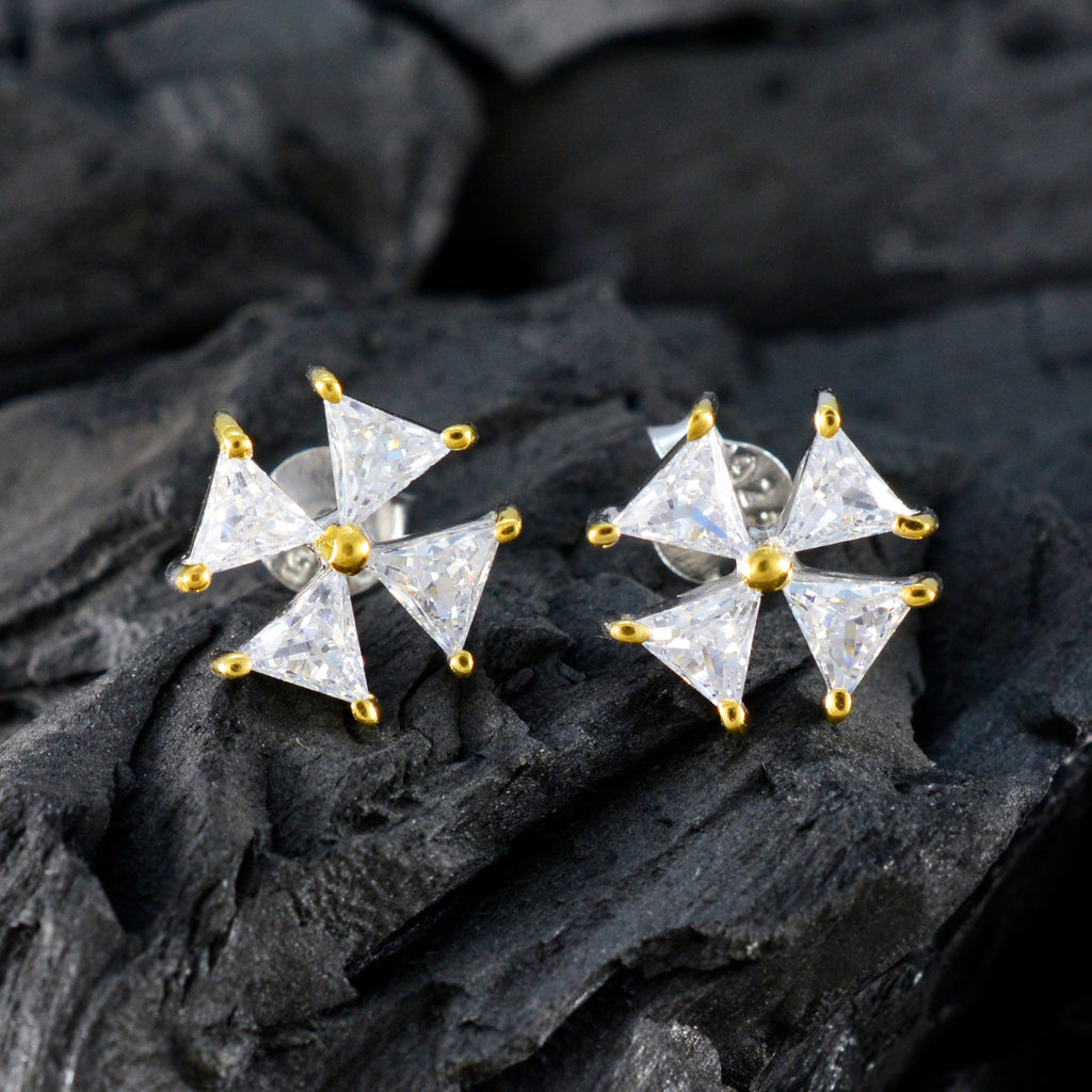 Cubic-Zirconia-American-Aurora-multiple-Stud-White-Sterling-Silver-Earring
