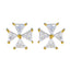 Cubic-Zirconia-American-Aurora-multiple-Stud-White-Sterling-Silver-Earring