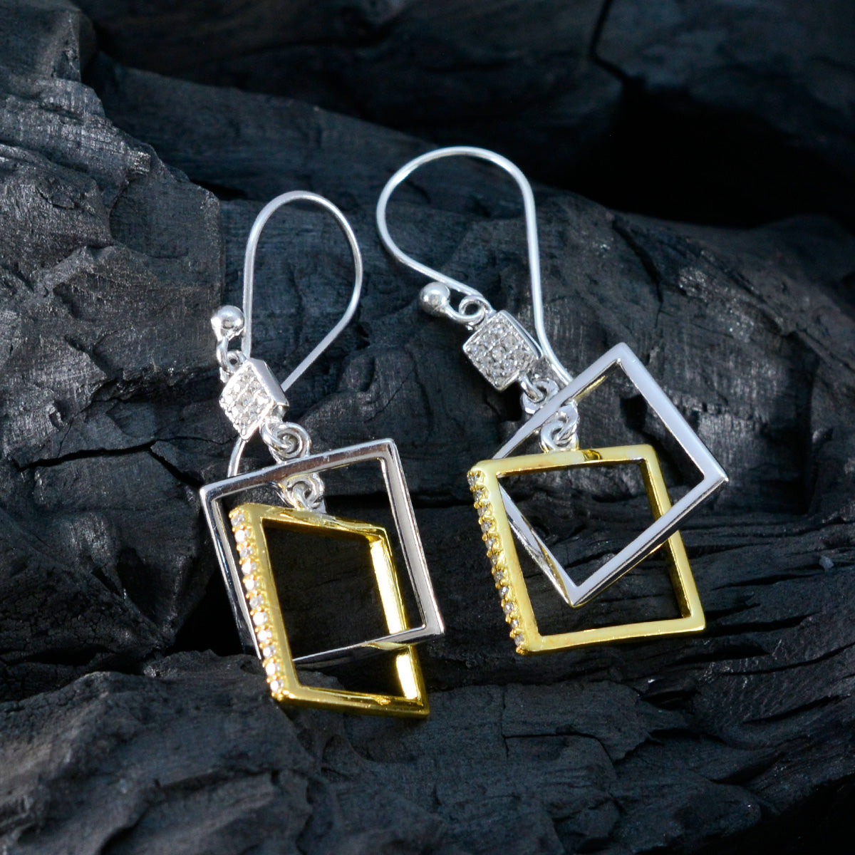 Cubic-Zirconia-Egyptian-Alejandra-multiple-Dangle-White-925-Sterling-Silver-Earring