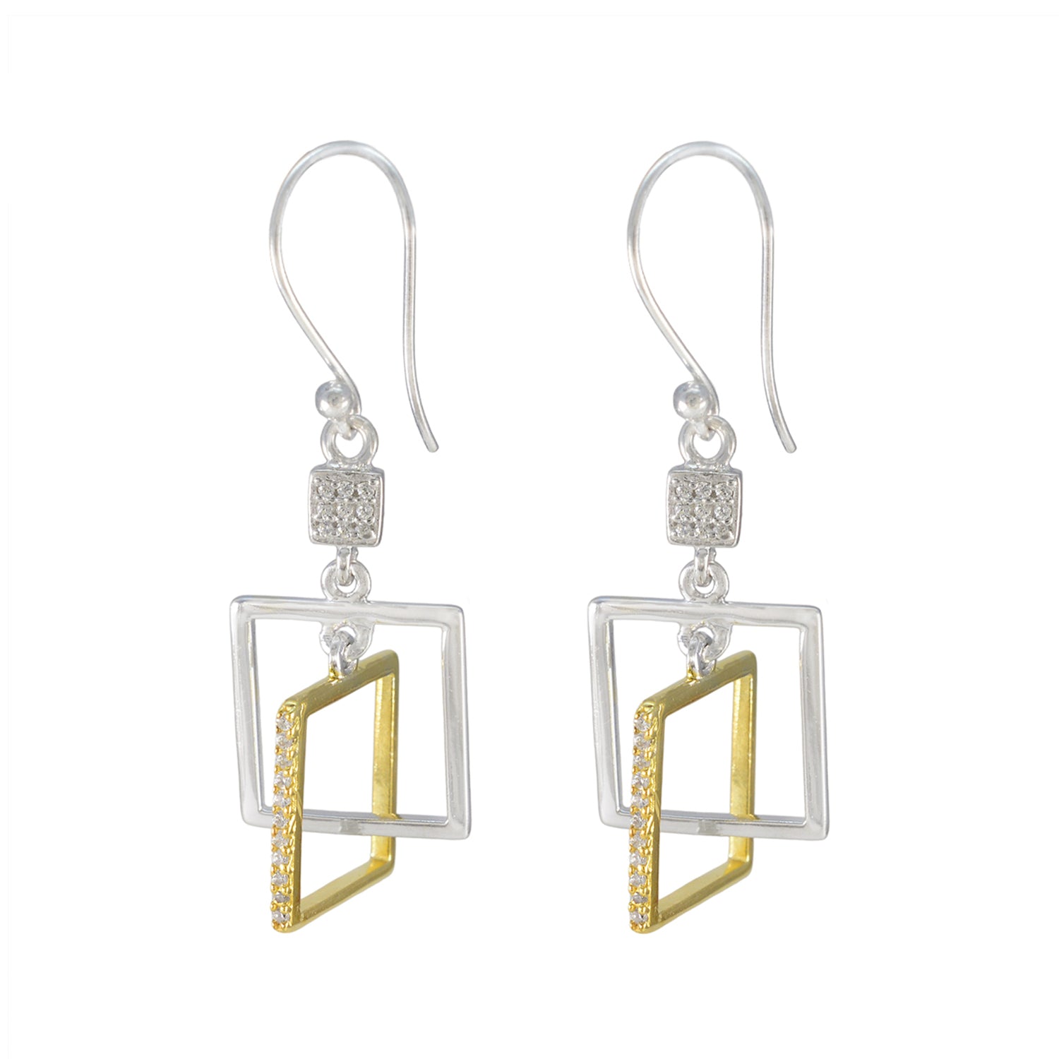 Cubic-Zirconia-Egyptian-Alejandra-multiple-Dangle-White-925-Sterling-Silver-Earring メイン画像