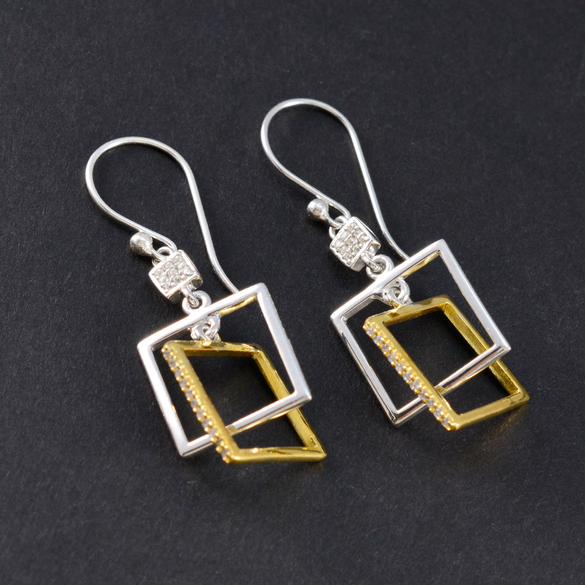 Cubic-Zirconia-Egyptian-Alejandra-multiple-Dangle-White-925-Sterling-Silver-Earring