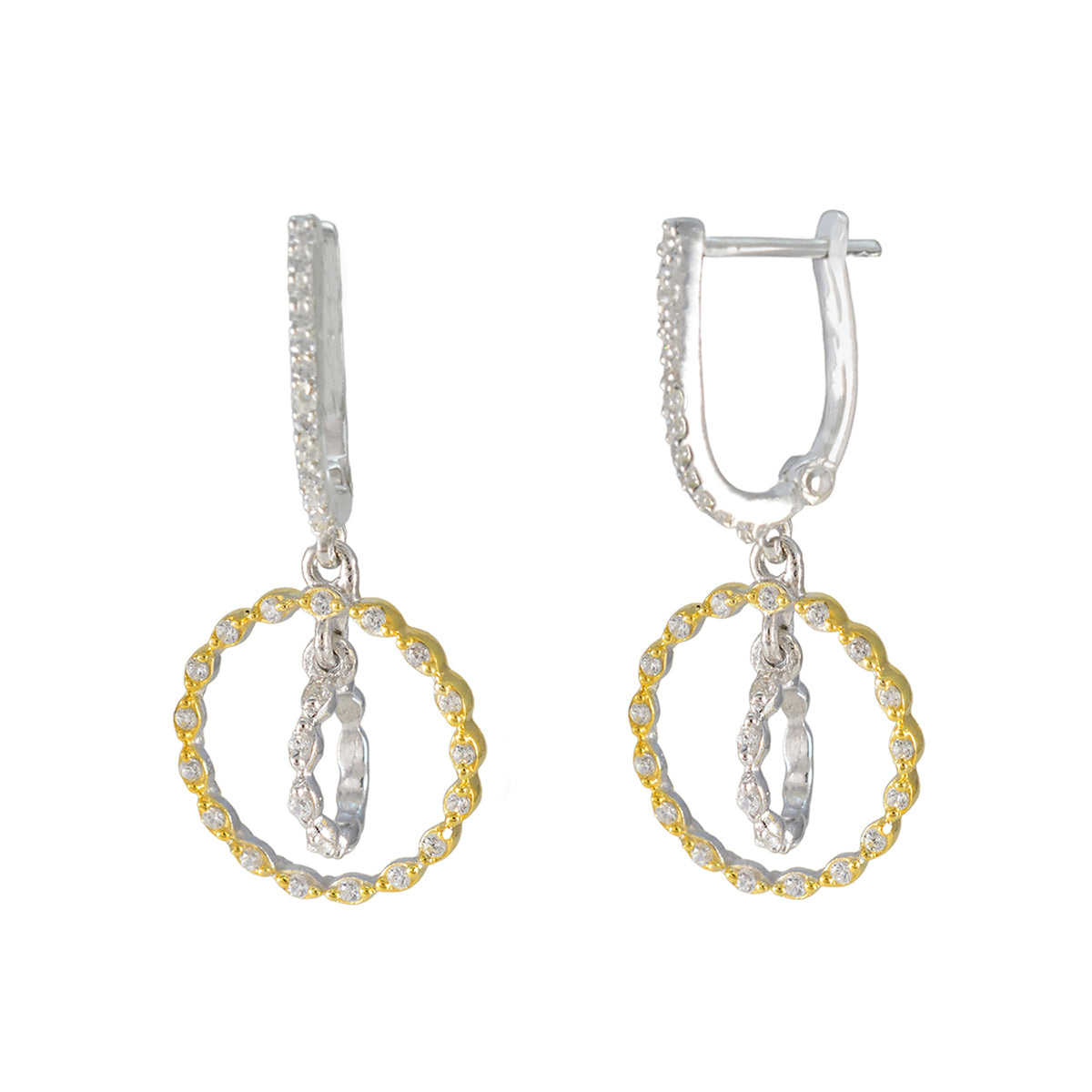 Cubic-Zirconia-Korean-Ana-multiple-Stud-White-Sterling-Silver-Earring Immagine principale del prodotto