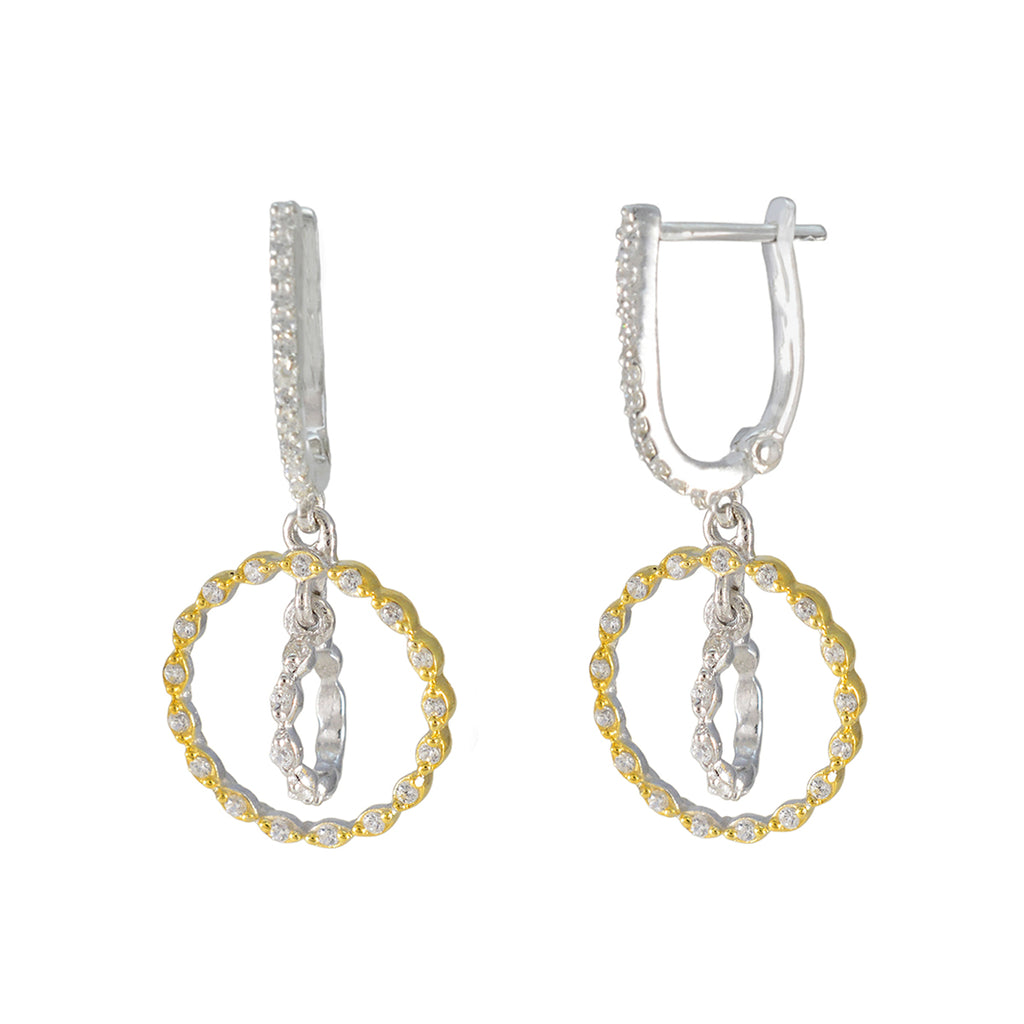 Cubic-Zirconia-Korean-Ana-multiple-Stud-White-Sterling-Silver-Earring