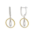 Cubic-Zirconia-Korean-Ana-multiple-Stud-White-Sterling-Silver-Earring