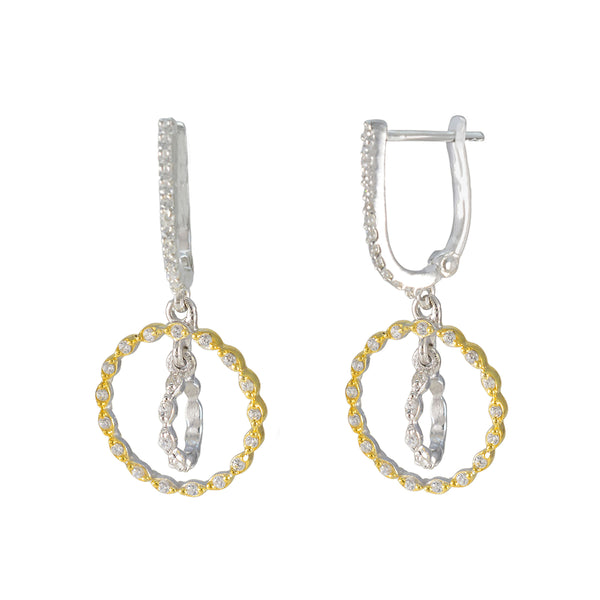Cubic-Zirconia-Korean-Ana-multiple-Stud-White-Sterling-Silver-Earring