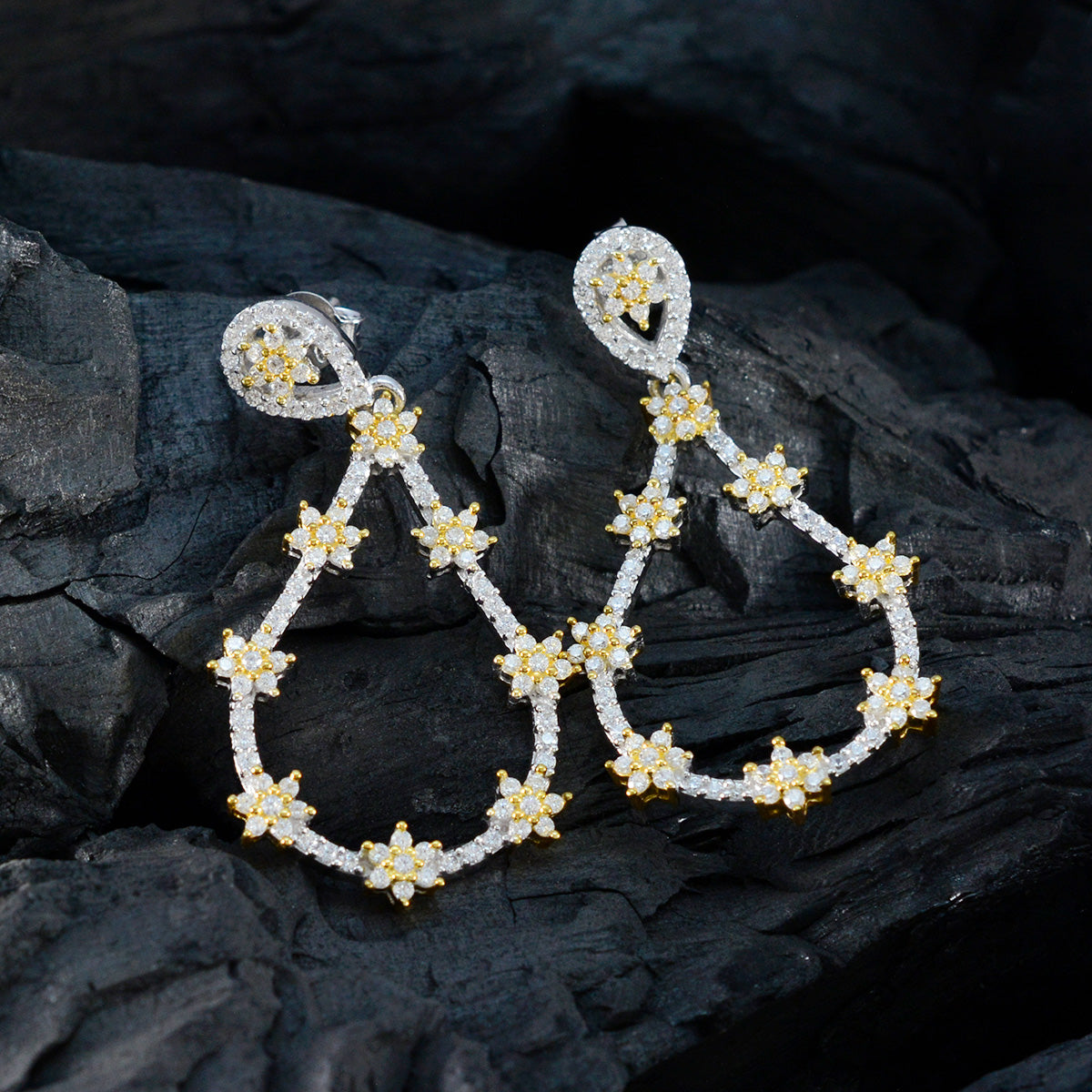 Cubic-Zirconia-Turkish-Ángeles-multiple-Stud-White-92.5-Silver-Earring