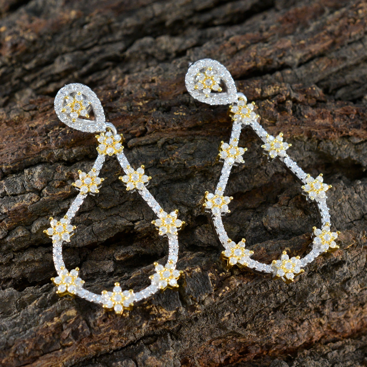 Cubic-Zirconia-Turkish-Ángeles-multiple-Stud-White-92.5-Silver-Earring